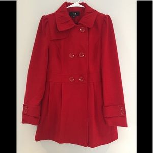 Red cozy coat